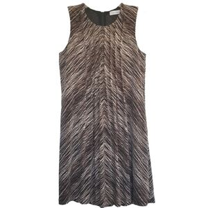 Calvin Klein Sleeveless Shift Dress Pleated